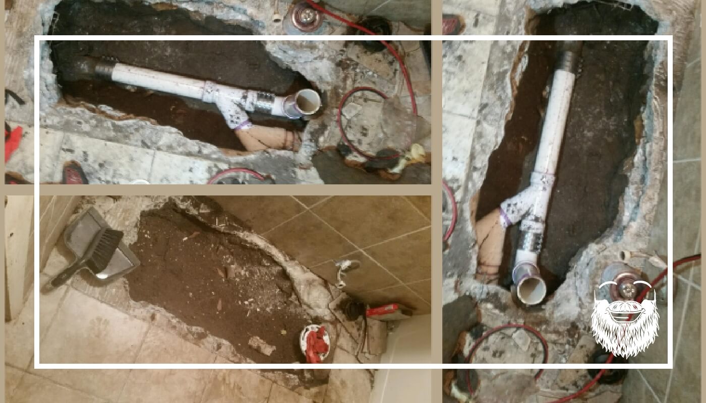 Drain Pipe Repair Bathroom Tile Images 2x 1